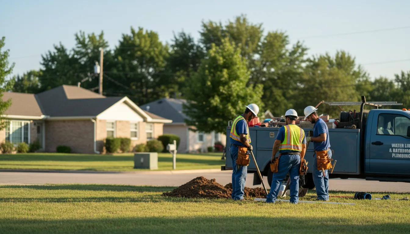 Residential water line and bathroom plumbing service in Medicine Lodge, KS